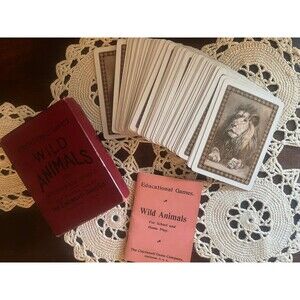 RARE 1903 Wild Animals Card Game